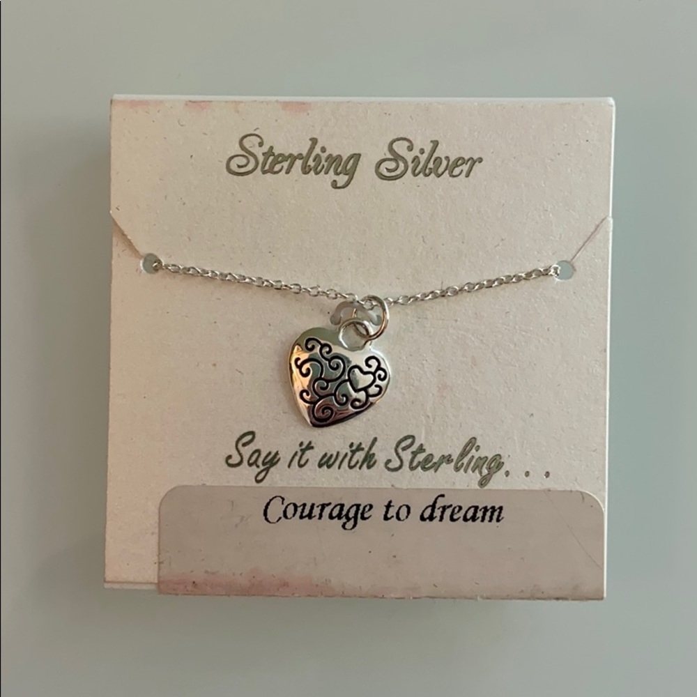 Sterling silver heart necklace